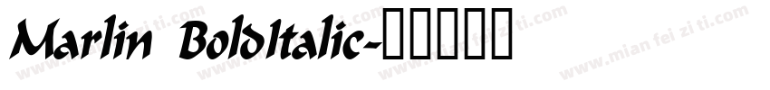 Marlin BoldItalic字体转换